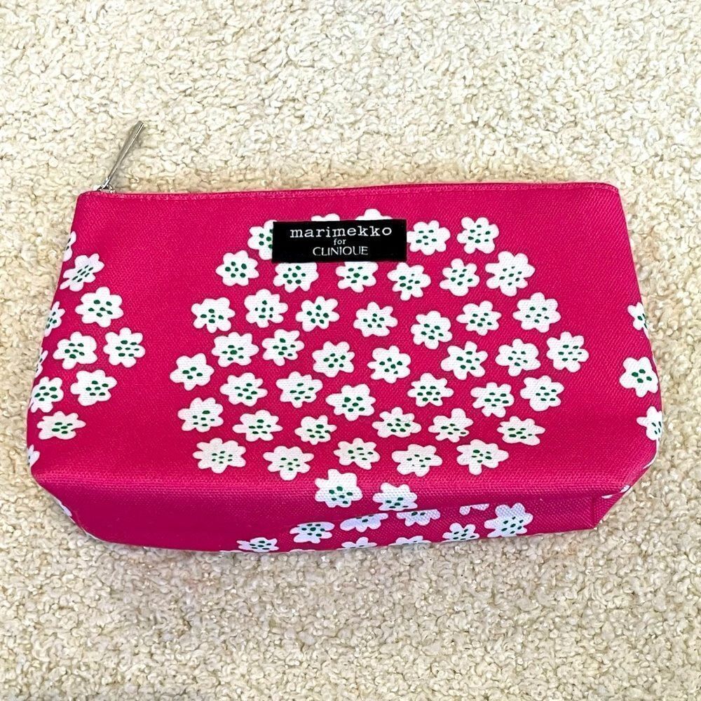 Euc Marimekko For Clinique Makeup Pouch Pink